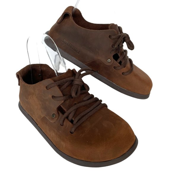 Birkenstock Montana Natural Leather Shoes Brown 5 - Picture 1 of 11
